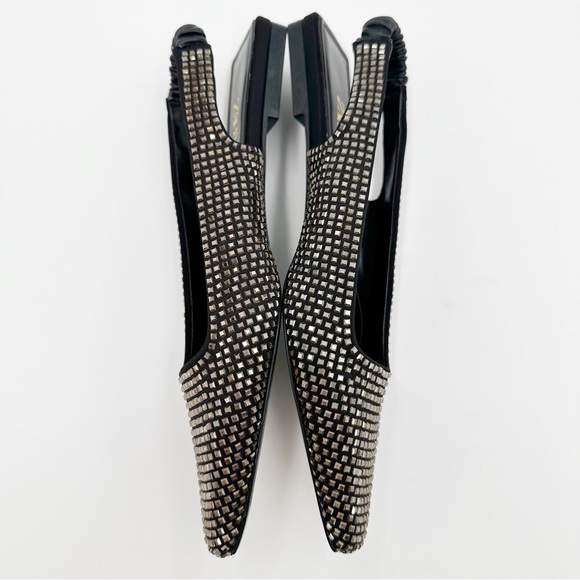 Zara Black Sparkly Slingback Flats - Picture 4 of 12